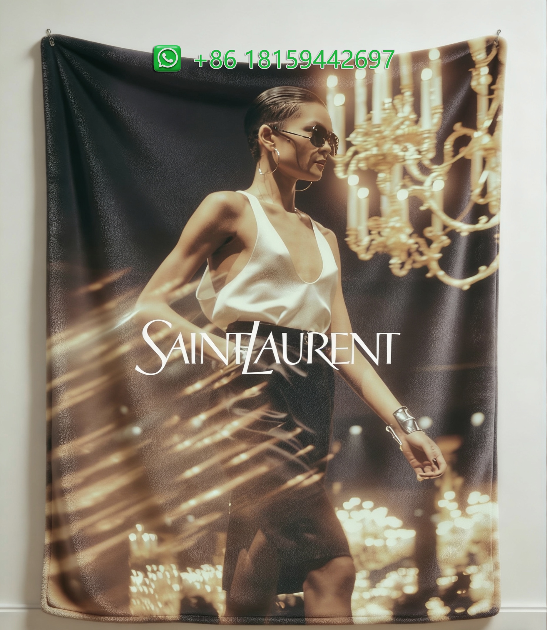 Yves Saint Laurent Throw Blankets